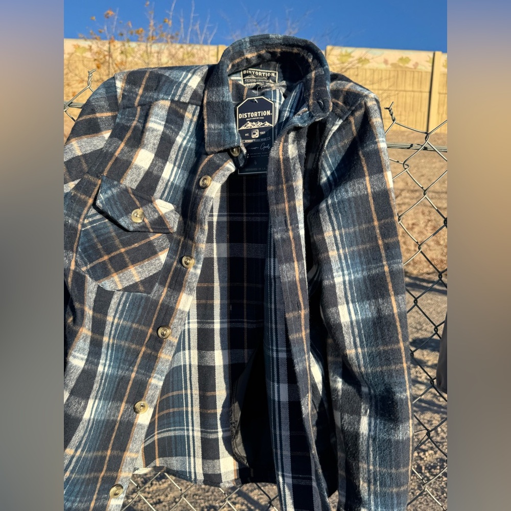 Men's Plaid Sweater - Blue and Black